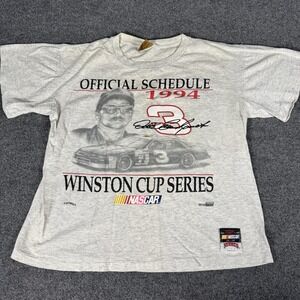 Vintage 1994 Dale Earnhardt NASCAR Winston Cup Mens M Nutmeg Mills Tee